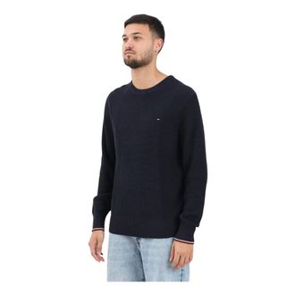 Tommy Hilfiger Heren, Truien, Blauw, Maat: L Katoen