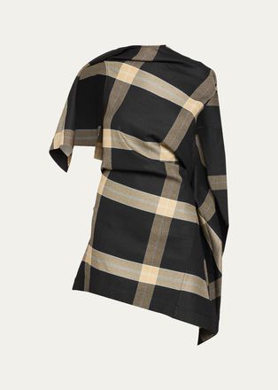 Loewe Draped Check Dress
