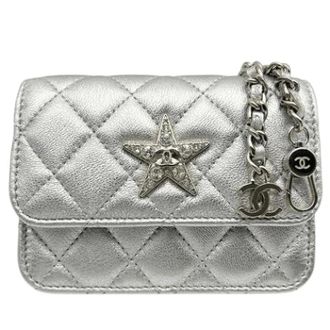 Chanel Pre-owned Matelasse Schoudertas - Dames - Pre-owned - Grijs - Maat: ONE Size Leer