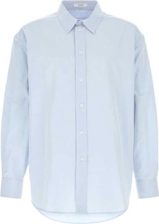 The Row Classic Katoen Poplin Overhemd - Heren - Casual Overhemden - Blauw - XL - Katoen - Overhemden