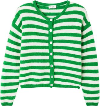 American Vintage Cardigan Vitow a righe - Verde