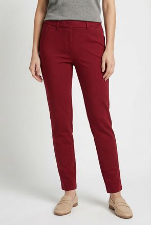 KjBrand Jerseyhose KJBRAND Jenny, Damen, Gr. 44, N-Gr, rot (bordeaux), Web, Obermaterial: 50% Polyester, 45% Viskose, 5% Elasthan, figurbetont kn&ouml;chellang, Ho