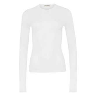 J.W.Anderson Top met lange mouwen en ronde hals - Dames - Longsleeves - Wit - XS - Tops