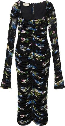 Blumarine Chemisier midi a fiori - Nero