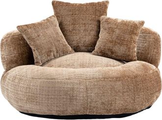 Urban Meuble Sill&oacute;n redondo en tejido chenilla con cojines