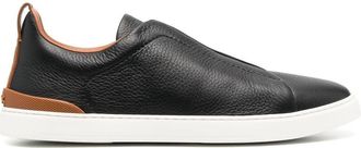 Ermenegildo Zegna Triple Stitch low-top sneakers - men - Calf Leather/Rubber/Calf Leather - 10.5 - Blue