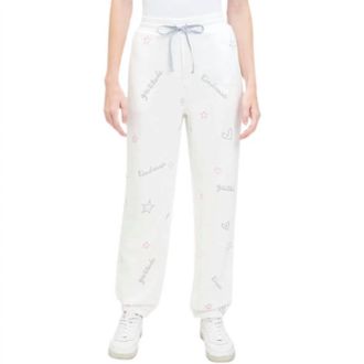 Splendid Virtue Embroidered Jogger In Ivory