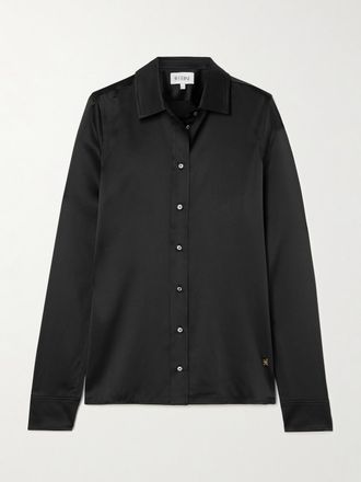 &Eacute;terne Camicia In Raso Di Seta Constance - Nero