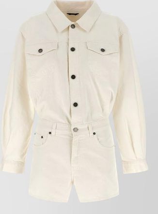 Haikure elle authentic lax long sleeve shorts jumpsuit