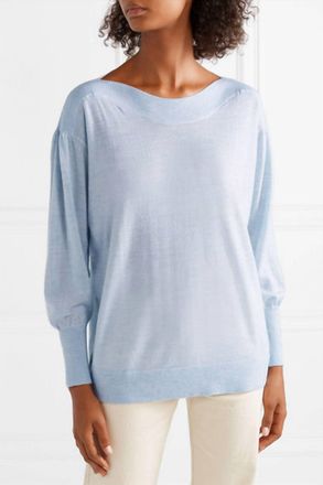 Hatch Womens The Caly Knit Sweater In Sky Blue