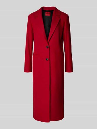 HUGO BOSS Comfort Fit Wollmantel mit 2-Knopf-Verschluss Modell MOJENI in Rot, Größe 36