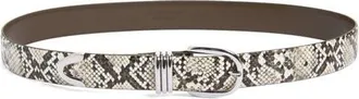 Nordstrom Janae Trouser Belt in Snake- Silver at Nordstrom, Size X-Small