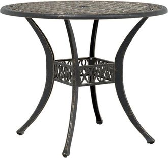 vidaXL Garden Table Bronze &Oslash;90x75 cm Cast Aluminium Vidaxl