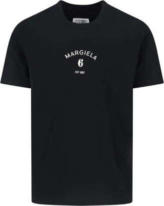 Maison Margiela Minimalist Cotton Tee with Contrasting Logo