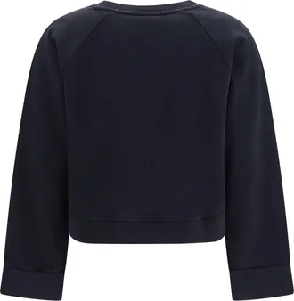 Pinko Womens Sweatshirt Neves Black-White-Green Cotton Sweatshirts Black/white/green Sweater