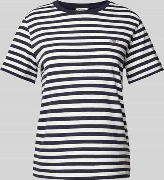 GANT T-Shirt mit Label-Stitching in Marine, Gr&ouml;&szlig;e L