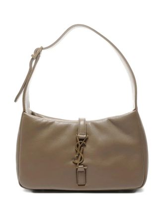 Saint Laurent 2023 Le 5 &agrave; 7 logo-plaque shoulder bag - Beige