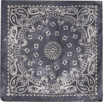 Golden Goose paisley-print silk scarf - unisex - Silk - One Size - Grey