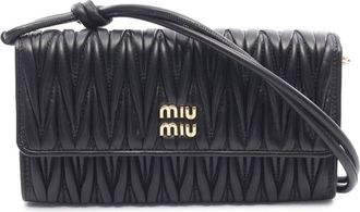 Miu Miu Pre-owned Miu Miu Matellase Nappa Wallet On Chain Ladies KKYONGXZK9QU2MFJ