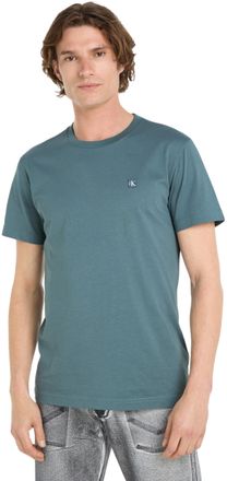 Calvin Klein Jeans Men CK Embro Badge Tee S/S Knit Tops Blue, XS