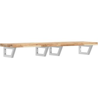 vidaXL Estante De Lavabo De Pared Acero Y Madera Maciza De Acacia Vidaxl