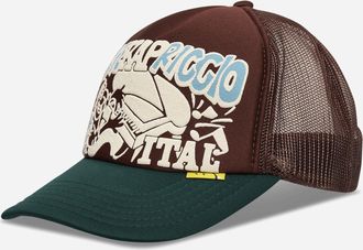 KAPITAL Life Kapriccio Track Cap Brown / Green
