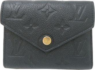 Louis Vuitton Black Galle Noir Monogram Empreinte Wallet (Tri-Fold) (Pre-Owned)