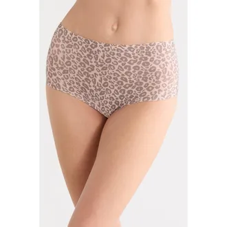 Chantelle Soft Stretch High Waist Briefs in Bronze Leopard at Nordstrom
