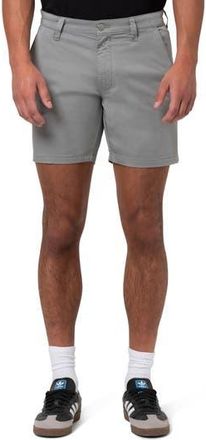 Mavi Nate Flat Front Stretch Twill Shorts in Monument Gray City Smart at Nordstrom Rack, Size 31