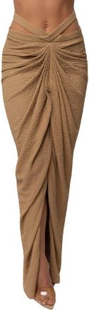 JLUXLABEL Cabana Slit Maxi Skirt in Beige at Nordstrom, Size Medium