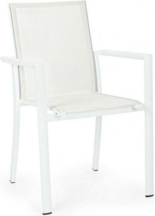 BIZZOTTO Bizzotto - Silla Konnor Aluminio Blanco Con Reposabrazos