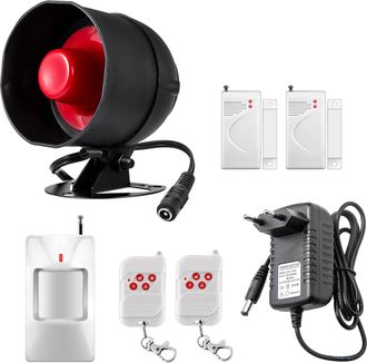 OEM Kit De Alarma Para El Hogar De 7 Piezas Con Sirena De 115 Db, Sensor De Movimiento, Sensor Para Puertas Y Ventanas, Y Sistema De Alarma De Seguridad C