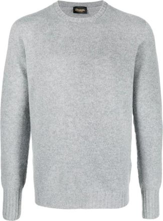 Drumohr G.collo ML Treccia Tub.coccola - Heren - Cashmere truien - Grijs - XL - Kasjmier - Truien & Vesten