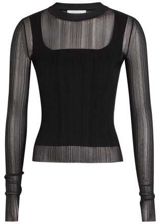 Sportmax Ribbed Fine-knit top - Black - S (UK8-10 / S)