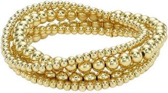 Zoe Lev Jewelry Set of 4 Assorted Stretch Beaded Bracelets in Yellow Gold at Nordstrom