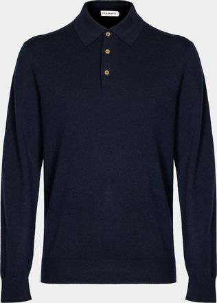 arch4 Chapman Baby Goat Cashmere Long-Sleeved Polo Top Size: XXL