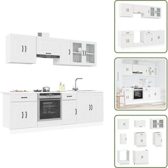 vidaXL Pensili da cucina - vidaXL Set Mobili da Cucina 8 pz Kalmar Bianco Legno Multistrato - Mobili da cucina in legno
