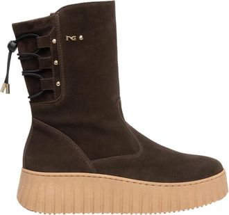 Nero Giardini High Boots - Dames - Hoge Laarzen - Bruin - 38 EU - Denim - Schoenen
