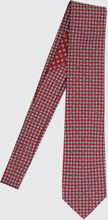 Ferragamo Cravatta in seta con stampa monogram Gancini