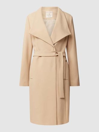 Fuchs Schmitt Mantel mit Knopfverschluss in Sand, Gr&ouml;&szlig;e 40