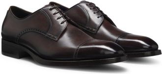 BOSS Brogue-detail Derby shoes in leather