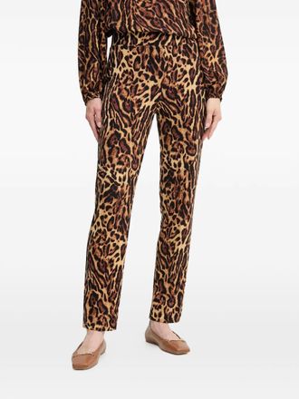 Joseph Ribkoff animal-print split-hem trousers - Brown