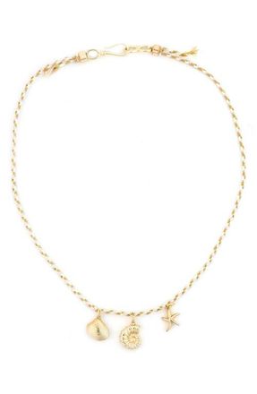 Panacea Sea Charms Cord Necklace in Ivory/Gold at Nordstrom