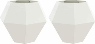 vidaXL Jardinera 2 Pcs 100 X 100 X 80 Cm Acero Vidaxl