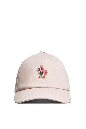 Moncler GRENOBLE BRANDING CANVAS CAP colour: PINK