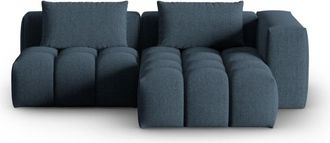 CXL by Christian Lacroix Sofá esquinero modular derecho 3 plazas tejido estructural azul oscuro