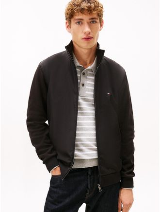 Tommy Hilfiger Mens Performance Intechno Knit Zip Sweatshirt - Black - XL