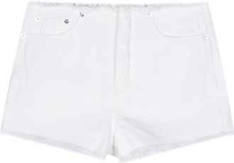 Michael Michael Kors frayed denim shorts - women - Cotton - 10 - White