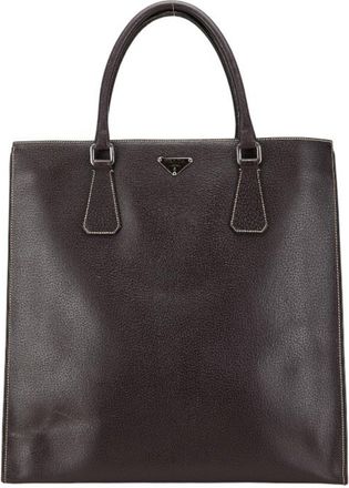 Prada Black Leather Tote Bag (Pre-Owned)