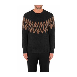Dondup Truien & Vesten, Heren, Grijs, XL, Wol, O-Neck Trui